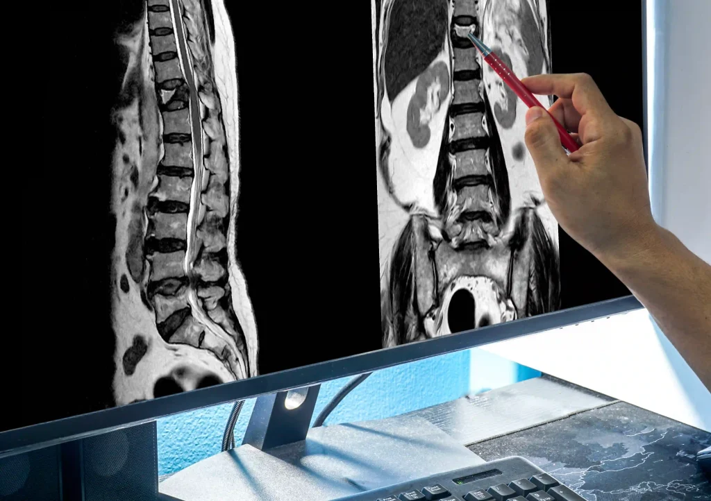Degeneración discal lumbar en resonancia magnética